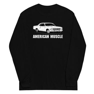 1966 Chevelle Long Sleeve T-Shirt in black